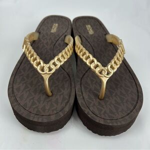 Michael Kors Zaza Flip Flop brown size 8